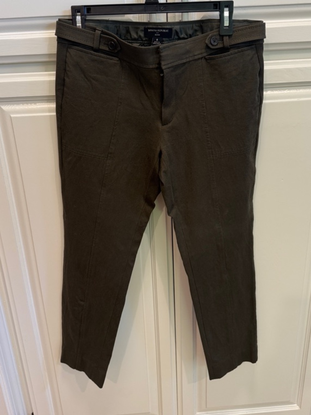 Banana Republic Olive Slim Cropped Chinos